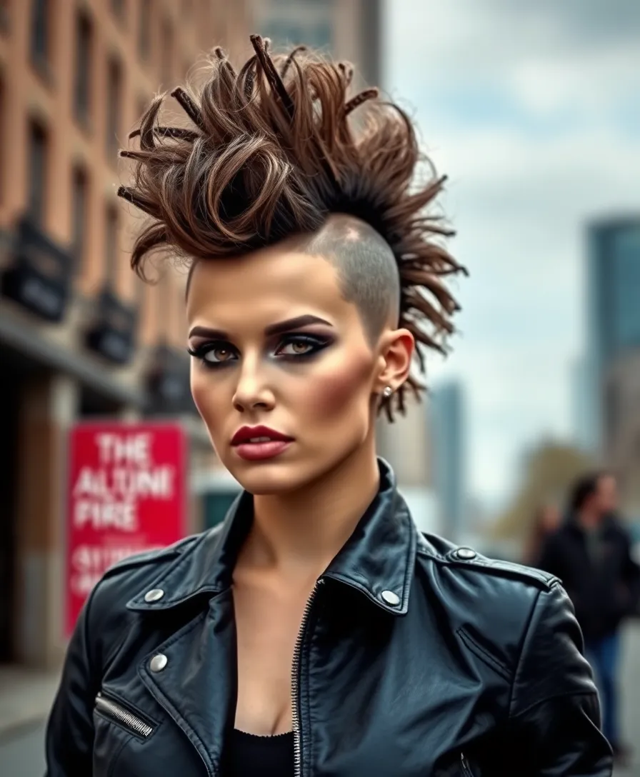 21 Effortlessly Chic Baddie Curly Hairstyles to Slay All Day (Check Out #12!) - 15. Curly Mohawk