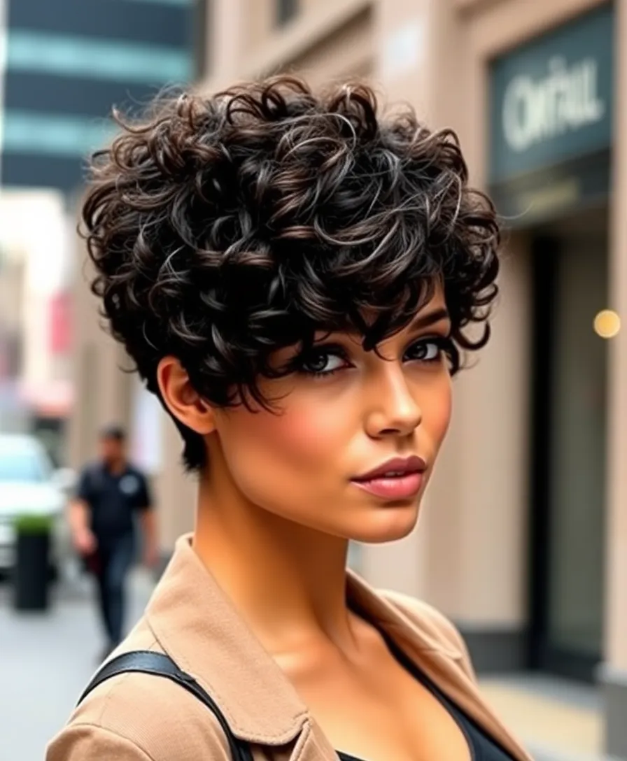 21 Amazing Easy Curly Hairstyles You Need to See - 19. Curly Pixie Cut