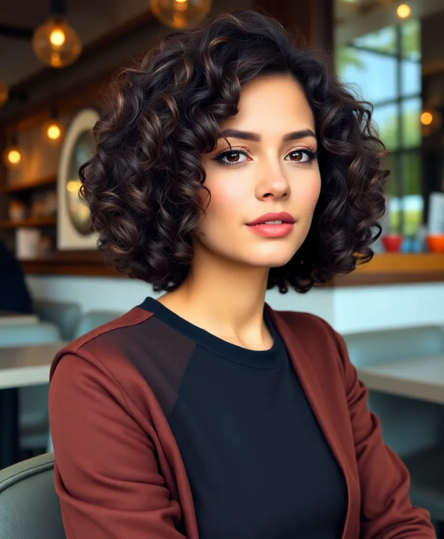 21 Amazing Easy Curly Hairstyles You Need to See - 11. Defined Curly Bob