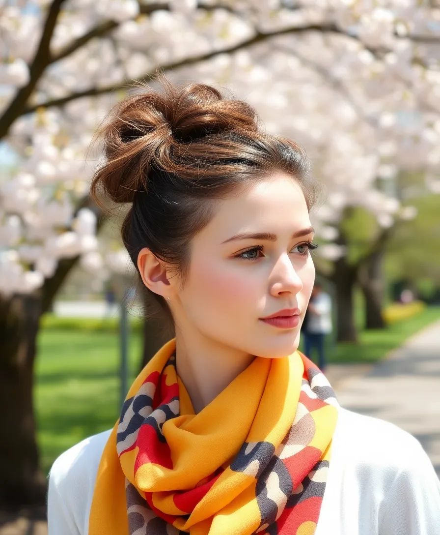 21 Fun Spring Hairstyles That Are Super Easy to Recreate (Wait Until You See #3!) - 4. Messy Bun with a Twist