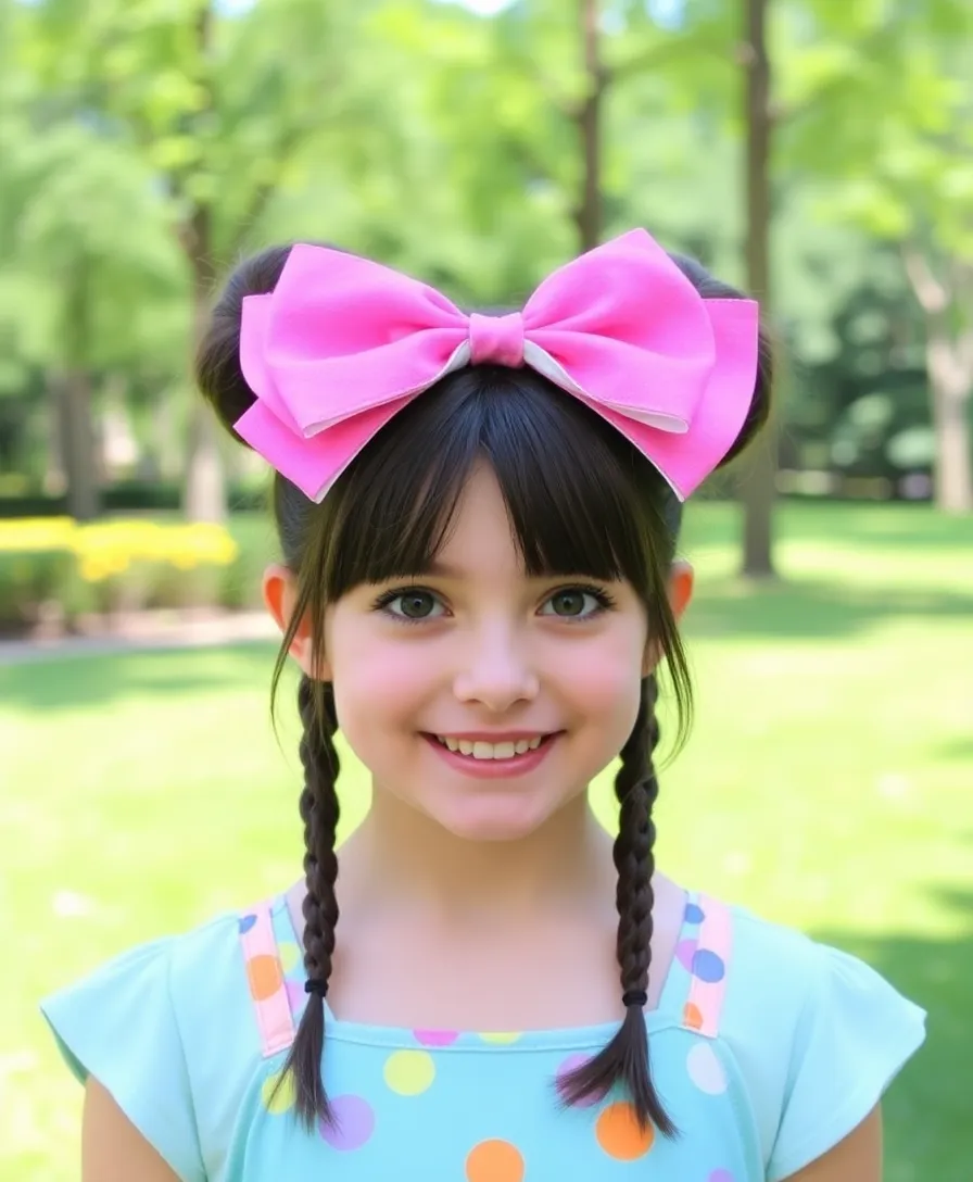 21 Stunning Half Up Pigtails Hairstyles You Will Love - 7. Half Up Pigtails with a Bow