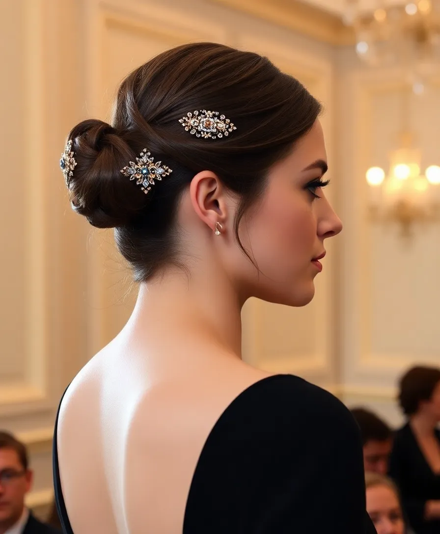 21 Stunning Half Up Pigtails Hairstyles You Will Love - 17. Half Up Pigtails with Statement Hairpins
