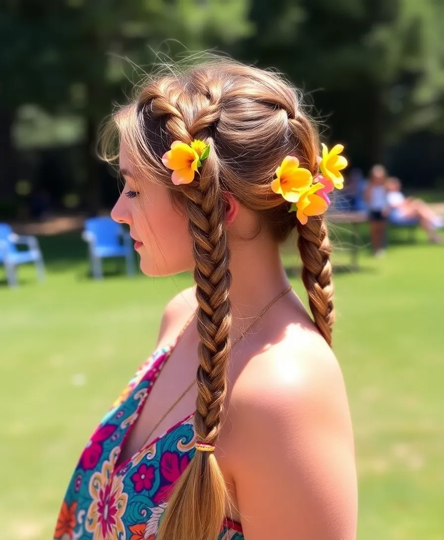 21 Stunning Half Up Pigtails Hairstyles You Will Love - 2. Braided Half Up Pigtails
