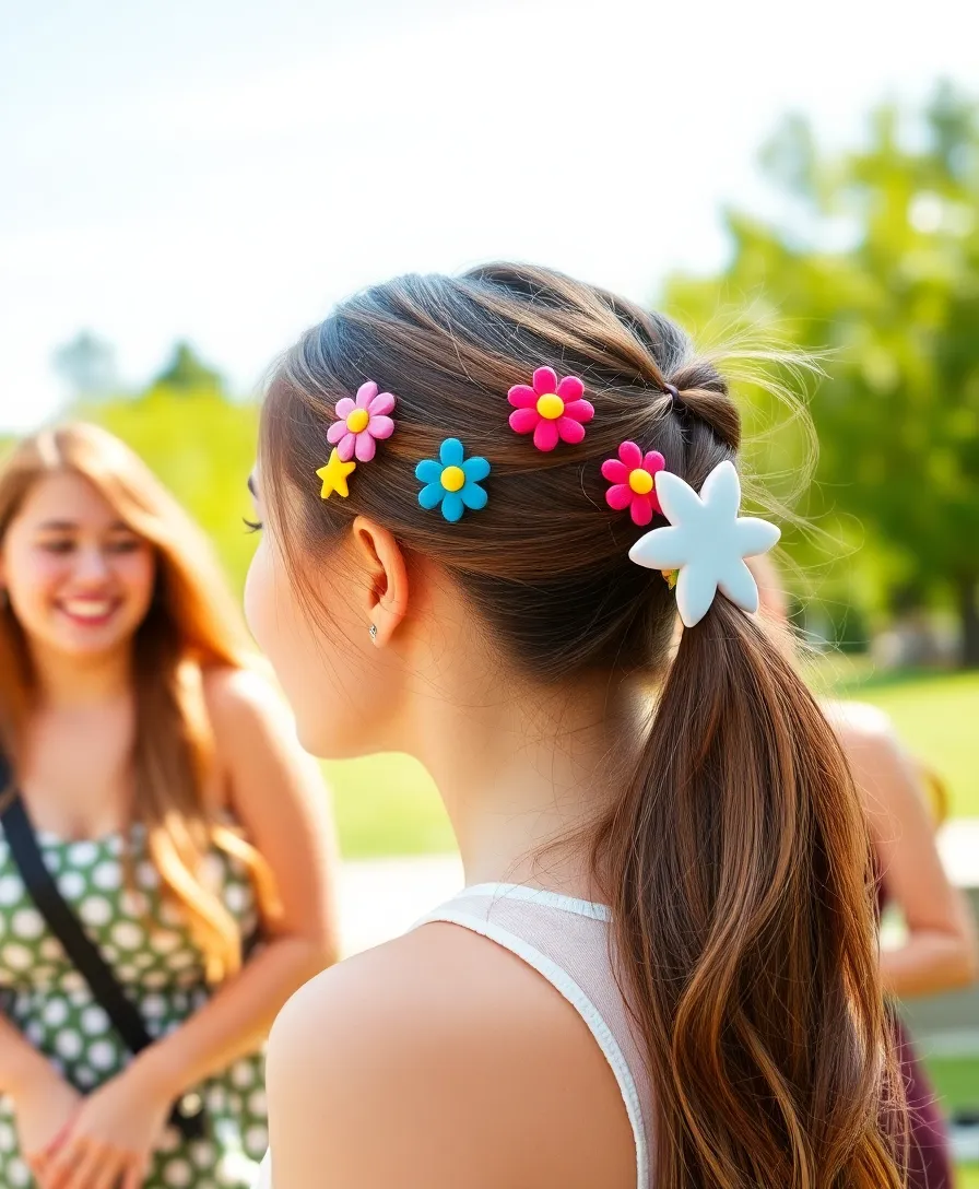 21 Stunning Half Up Pigtails Hairstyles You Will Love - 14. Half Up Pigtails with a Cute Clip