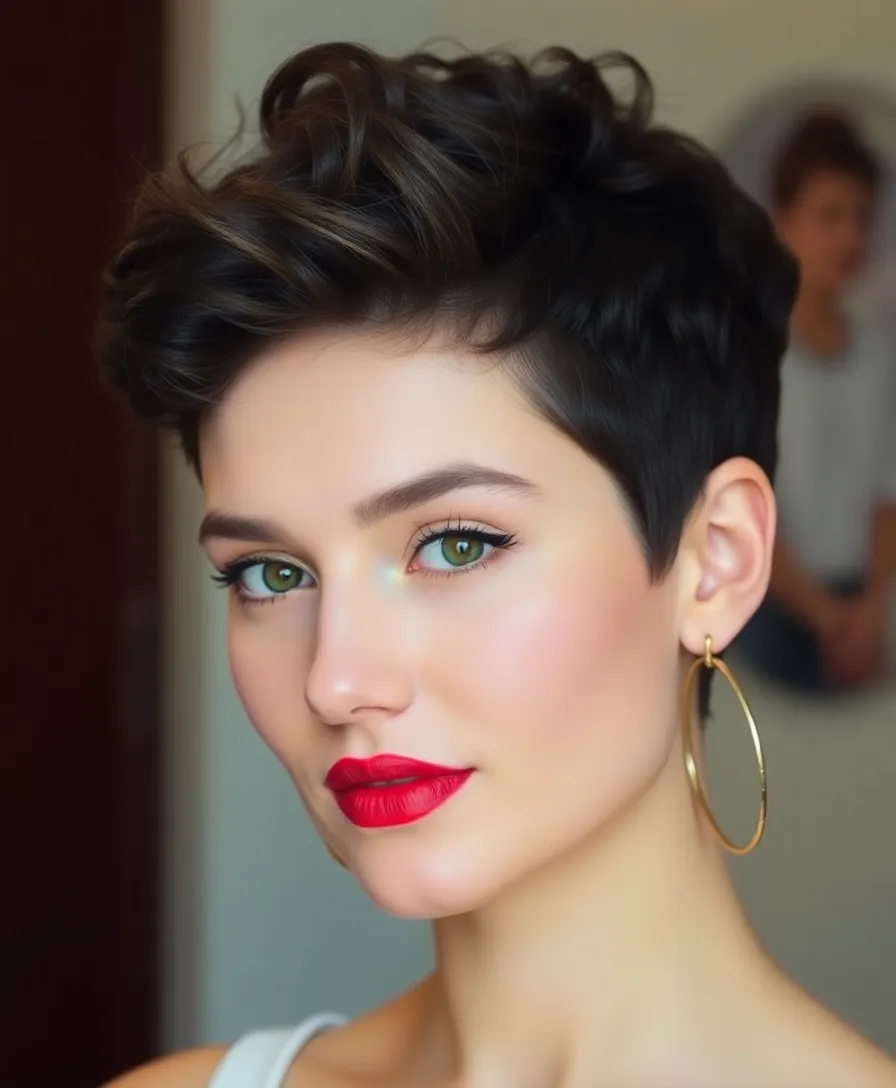 21 Short Curly Hairstyles You'll Be Obsessed With - 1. The Classic Pixie Cut