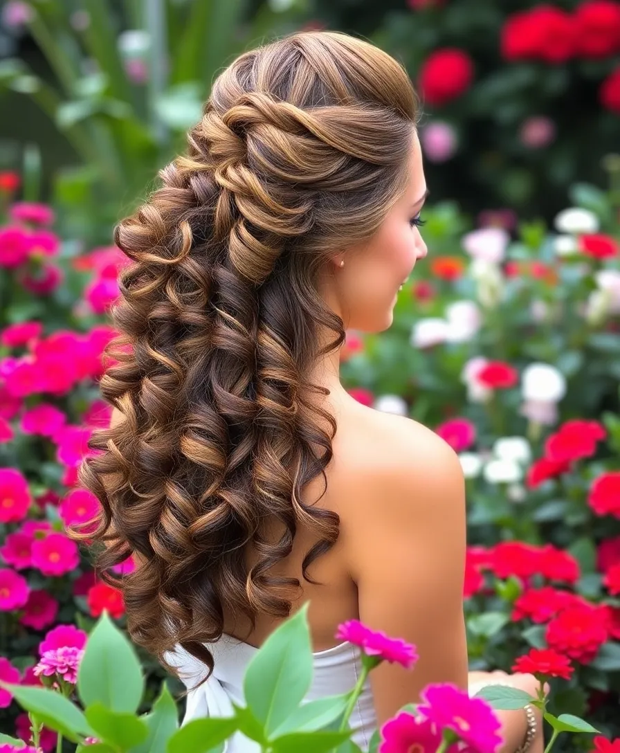 21 Short Curly Hairstyles You'll Be Obsessed With - 8. Curly Half-Up, Half-Down