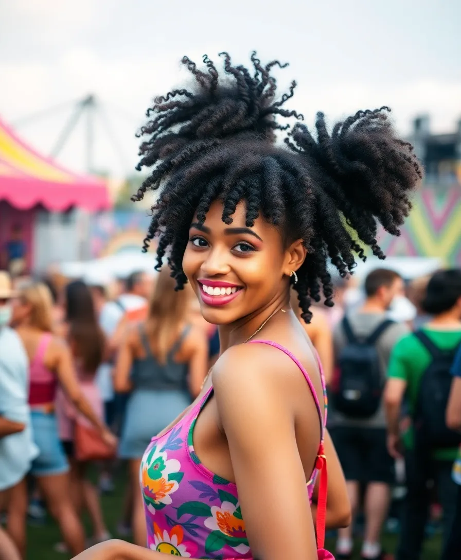 21 Short Curly Hairstyles You'll Be Obsessed With - 12. Curly Space Buns