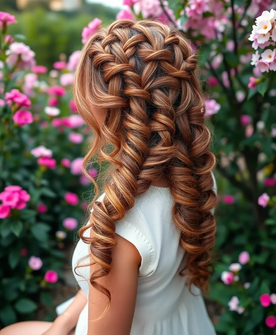 21 Short Curly Hairstyles You'll Be Obsessed With - 19. Curly Waterfall Braid