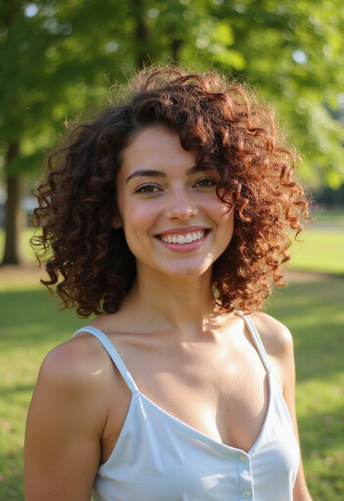 21 Volume-Boosting Round Face Hairstyles That Will Change Your Look Forever (Don’t Skip #11!) - 4. Curly Lob (Long Bob)