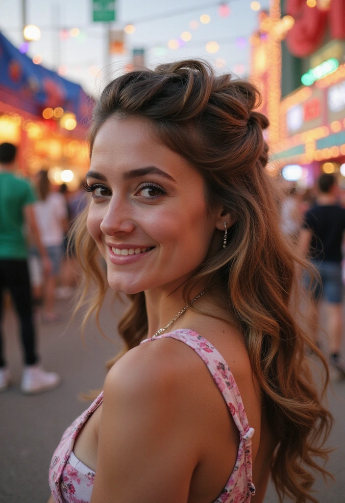 20 Celeb-Inspired Square Face Hairstyles You Can Rock Too (Wait Until You See #10!) - 6. Half-Up, Half-Down
