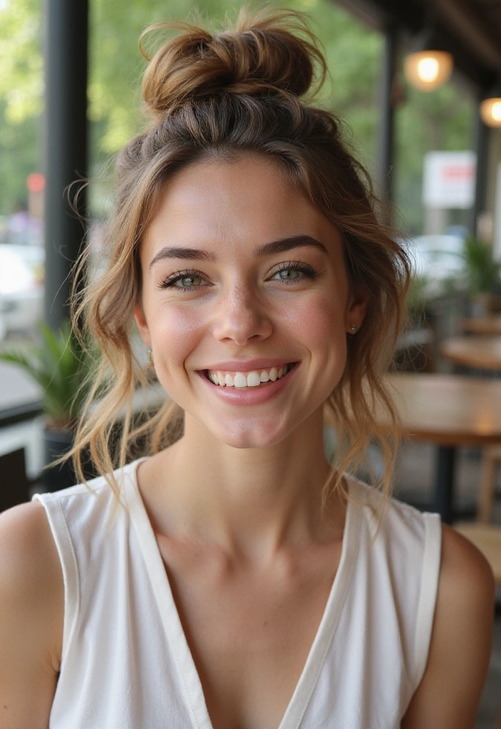 21 Chic Half Up Half Down Hairstyles Perfect for Any Occasion (Wait Until You See #12!) - 4. Textured Half Up Bun