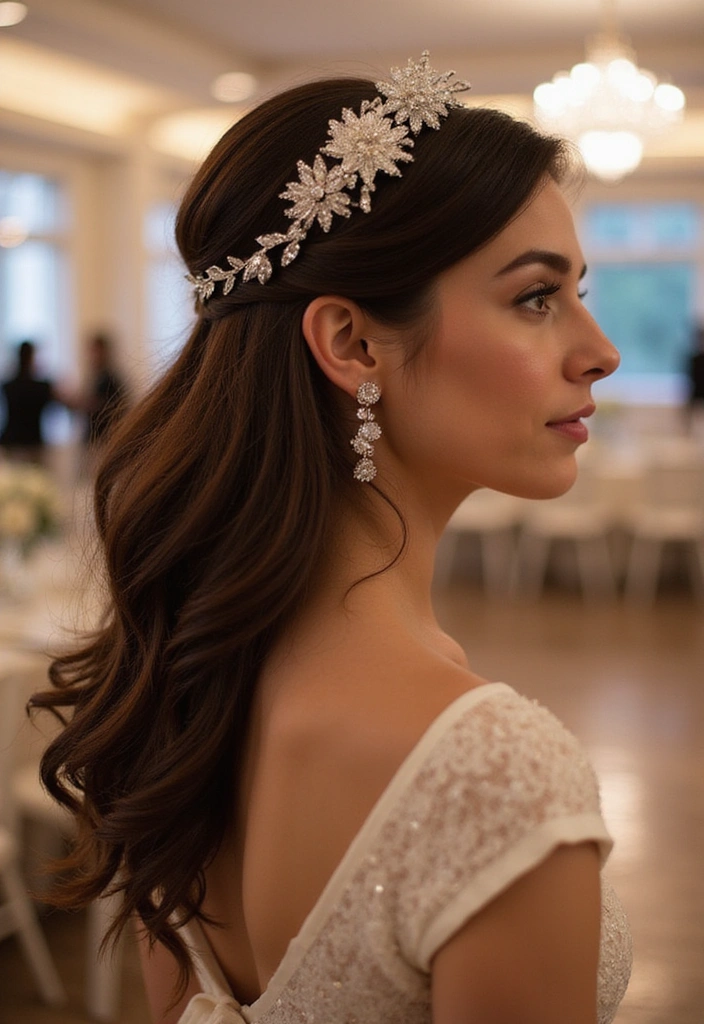 21 Chic Half Up Half Down Hairstyles Perfect for Any Occasion (Wait Until You See #12!) - 11. Half Up Half Down with Accessories