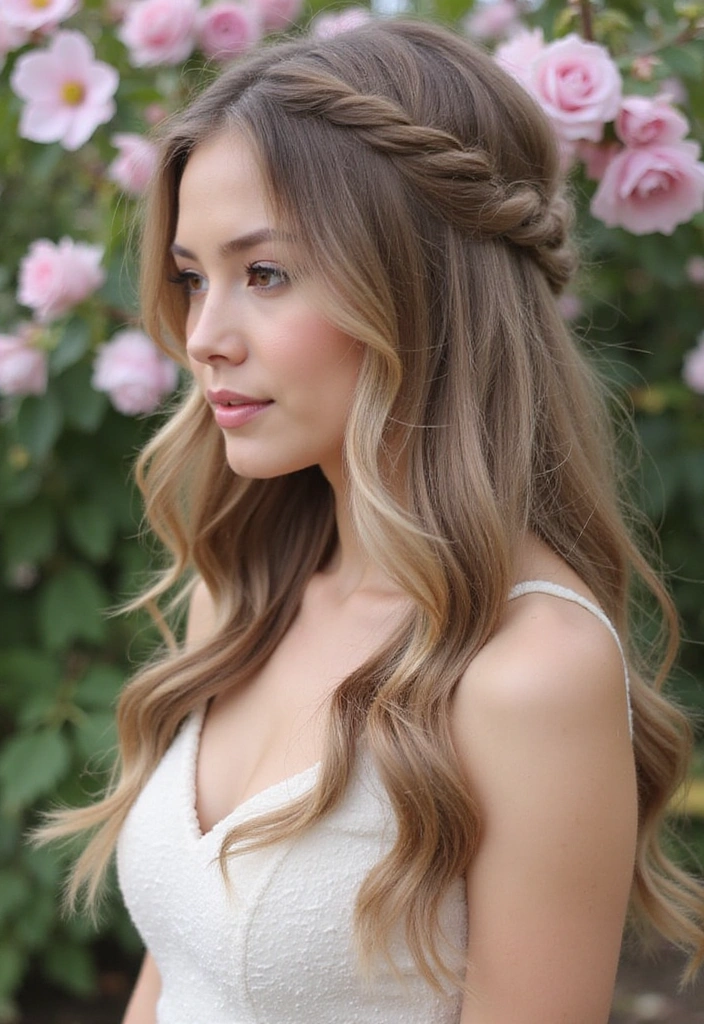 21 Chic Half Up Half Down Hairstyles Perfect for Any Occasion (Wait Until You See #12!) - 15. Half Up Half Down with Side Braid