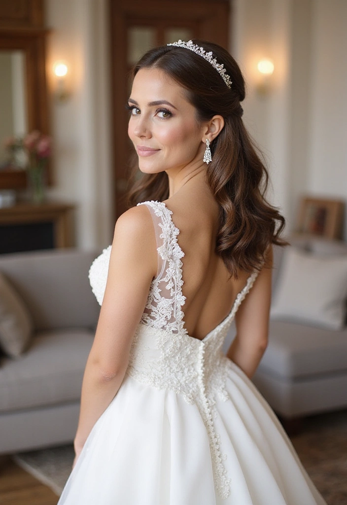 20 Chic Half Up Half Down Wedding Hairstyles to Elevate Your Bridal Look Instantly! - 18. Half Up with a Hairband