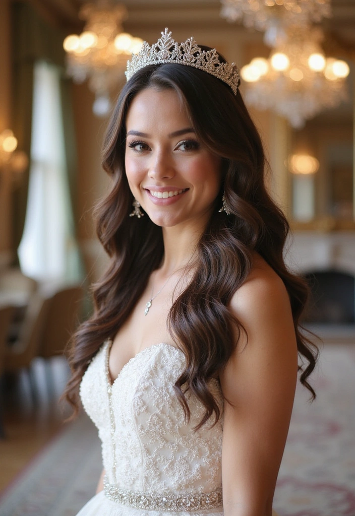 20 Chic Half Up Half Down Wedding Hairstyles to Elevate Your Bridal Look Instantly! - 20. Half Up with a Twisted Crown