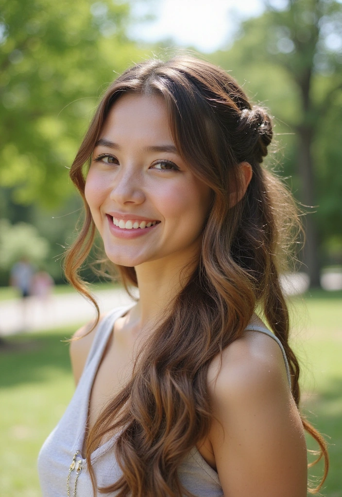 12 Simple Half Up Half Down Hairstyles for Effortless Everyday Glam! - 11. Half Up Side Braid