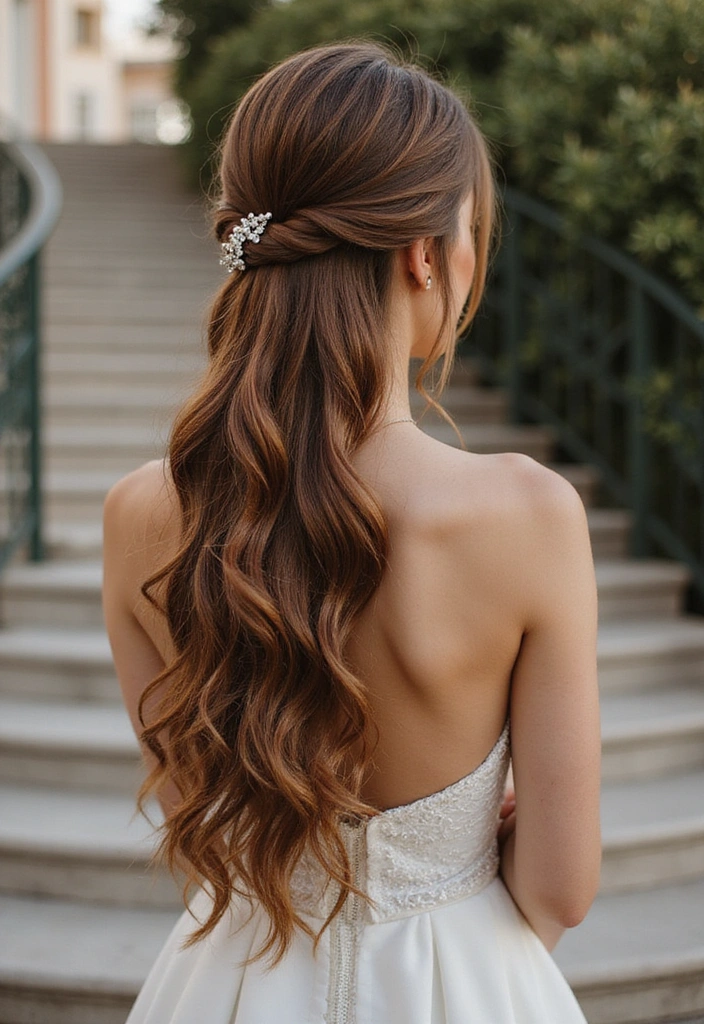 12 Simple Half Up Half Down Hairstyles for Effortless Everyday Glam! - 4. Half Up Fishtail Braid