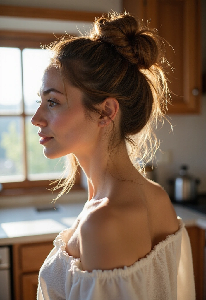 21 Adorable Casual Hairstyles That'll Make You Look Effortlessly Chic! - 2. Messy Bun