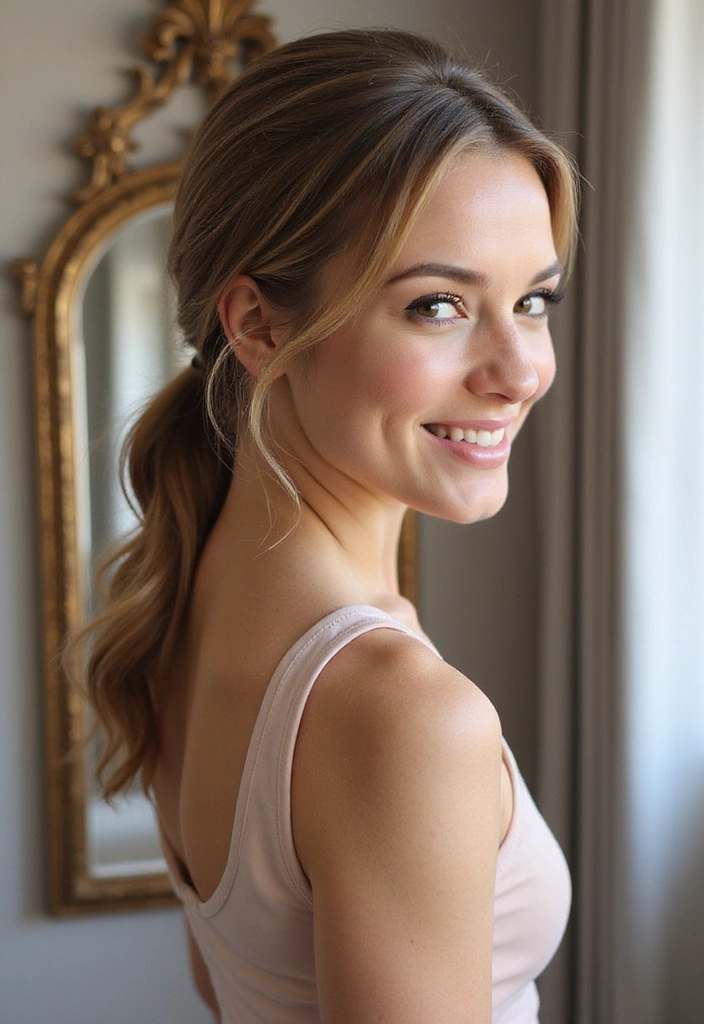 21 Adorable Casual Hairstyles That'll Make You Look Effortlessly Chic! - 4. Low Ponytail with a Twist