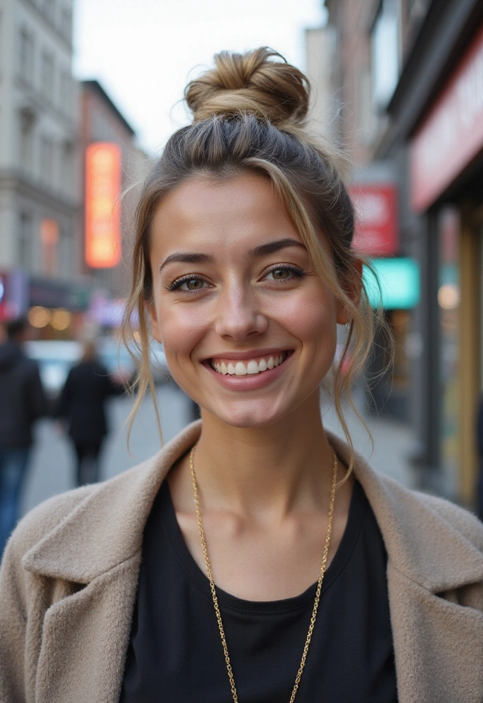 21 Adorable Casual Hairstyles That'll Make You Look Effortlessly Chic! - 9. Top Knot