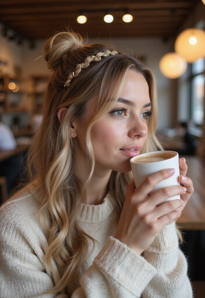 21 Adorable Casual Hairstyles That'll Make You Look Effortlessly Chic! - 3. Half-Up, Half-Down