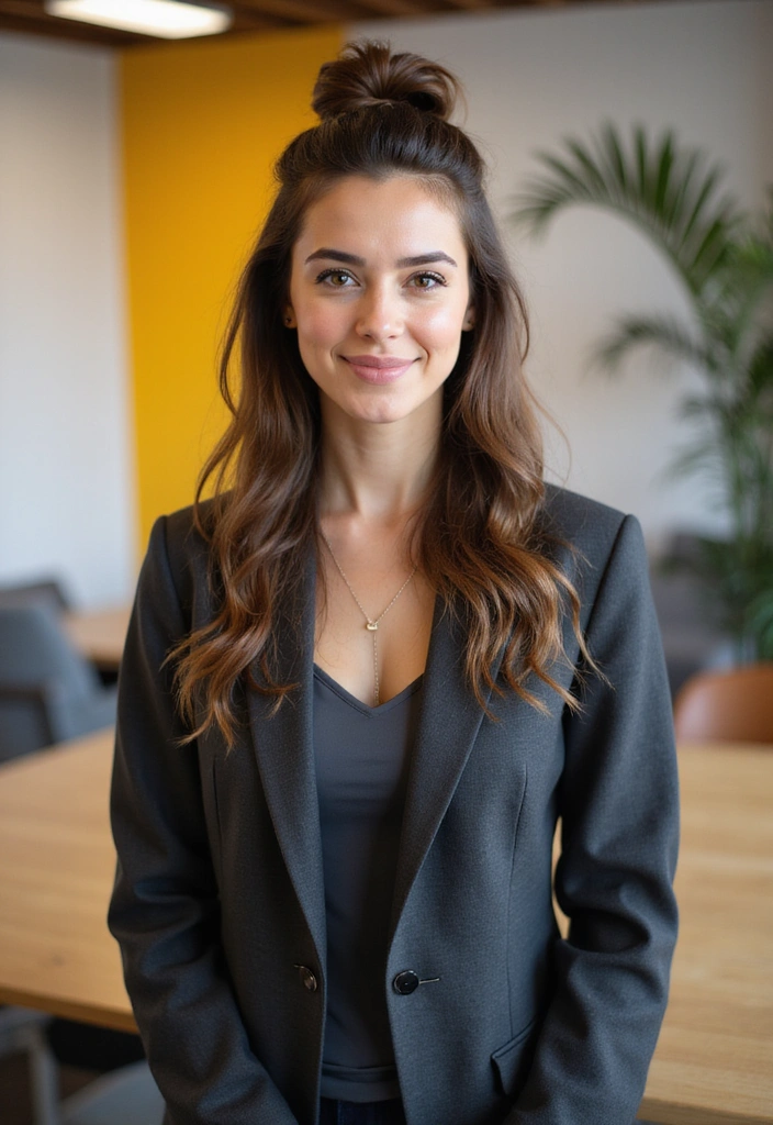 21 Business Casual Hairstyles You Need to Try (Number 7 Will Change Your Work Game!) - 3. Half-Up Half-Down