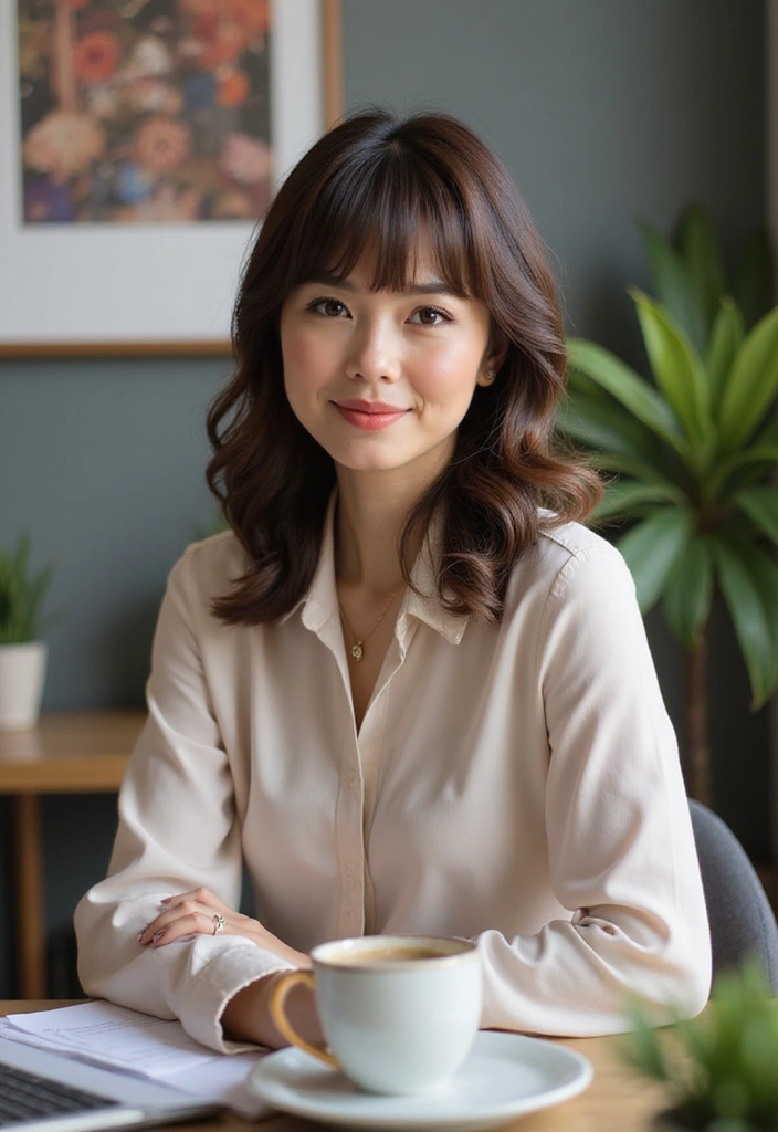 21 Business Casual Hairstyles You Need to Try (Number 7 Will Change Your Work Game!) - 12. Side-Swept Bangs