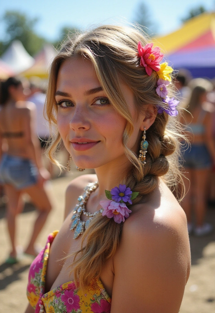15 Celebrity-Inspired Side Part Hairstyles You’ll Want to Copy Right Now (Warning: #9 is a Showstopper!) - 7. The Braided Side Part