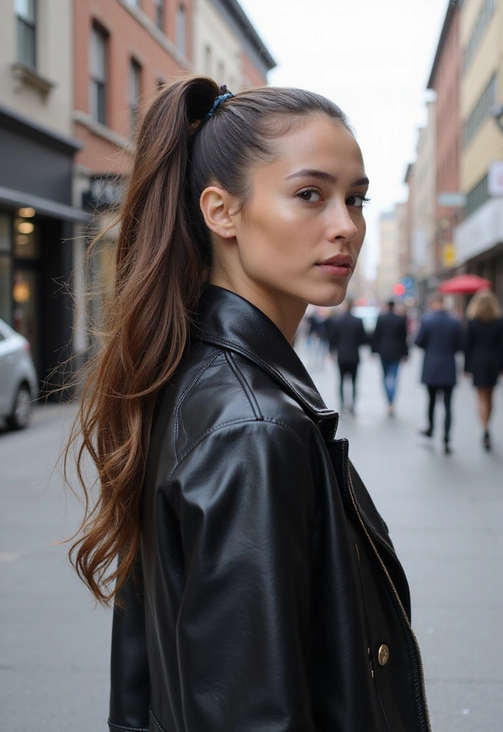15 Celebrity-Inspired Side Part Hairstyles You’ll Want to Copy Right Now (Warning: #9 is a Showstopper!) - 11. The Chic Ponytail with a Side Part