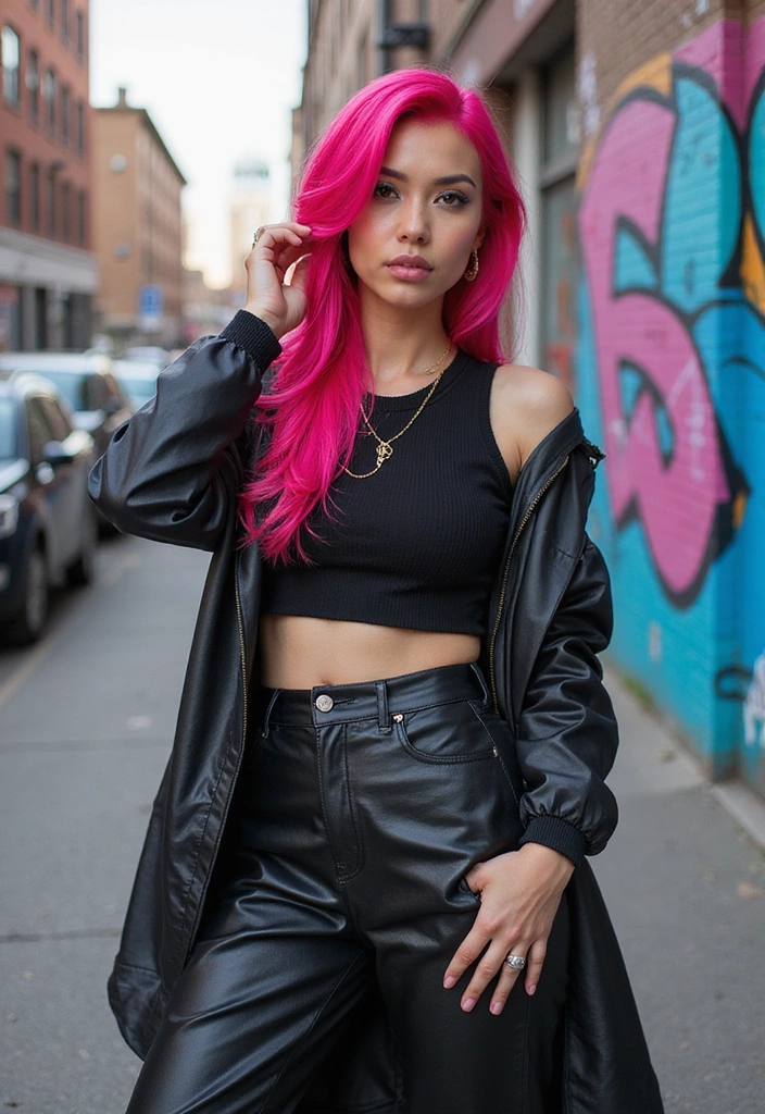 15 Celebrity-Inspired Side Part Hairstyles You’ll Want to Copy Right Now (Warning: #9 is a Showstopper!) - 9. The Showstopper: Bold Color with a Side Part