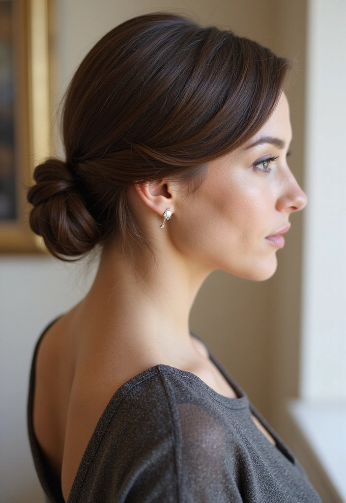 15 Chic Simple Hairstyles That Will Keep You Looking Fabulous All Day! - 8. Low Chignon