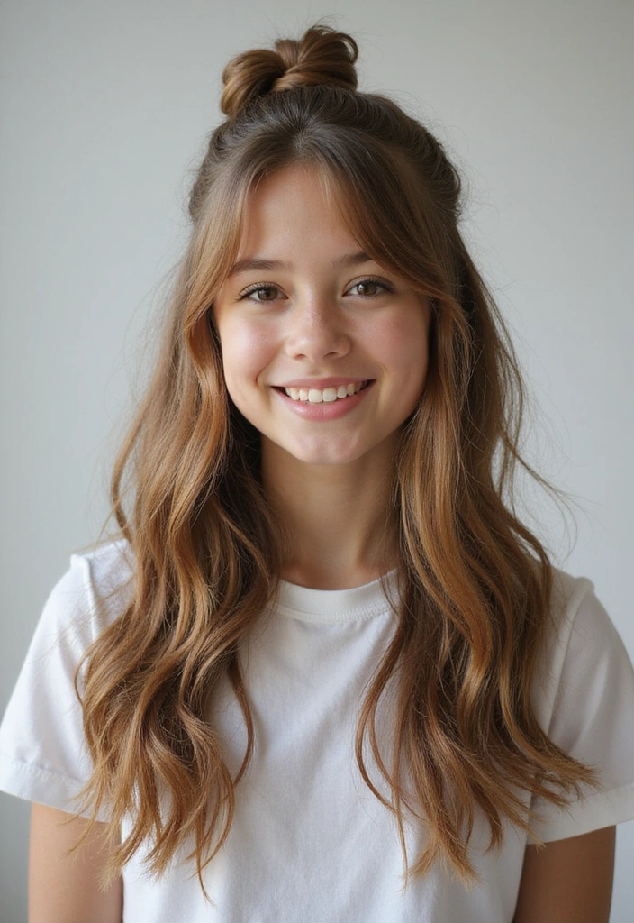 21 Easy Hairstyles for School That Will Save You Time (And Look Fabulous!) - 3. Half-Up, Half-Down