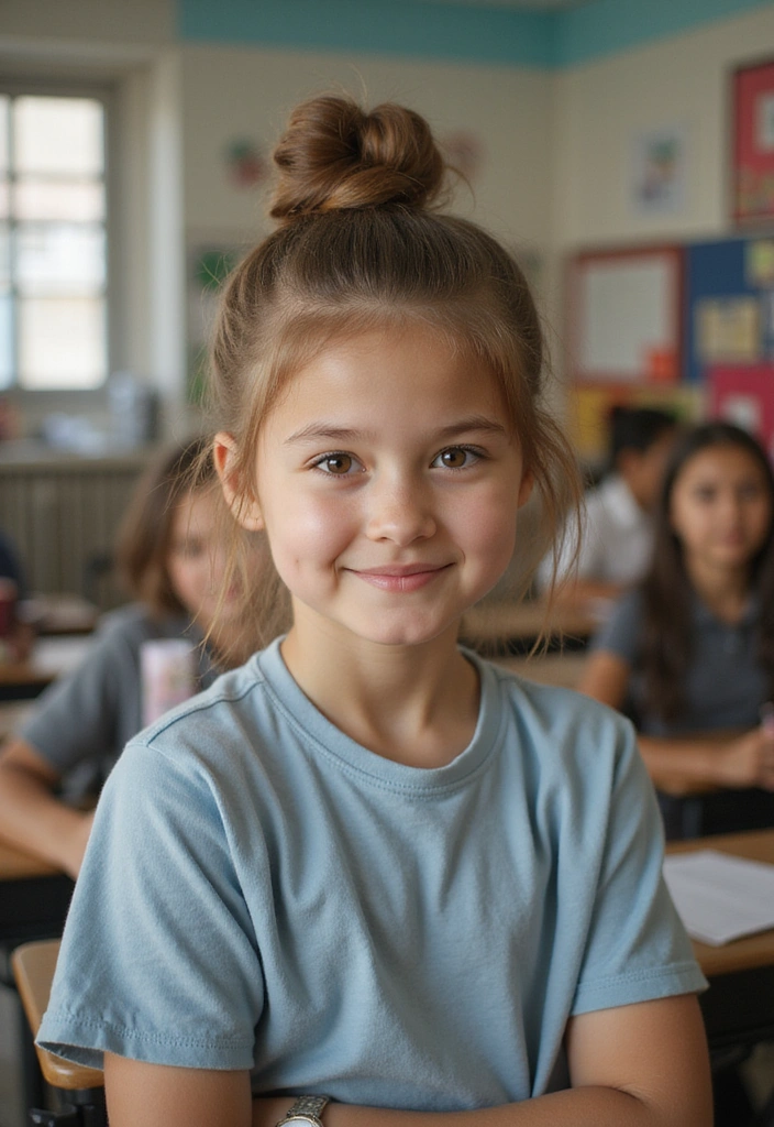 21 Easy Hairstyles for School That Will Save You Time (And Look Fabulous!) - 15. Simple Updo