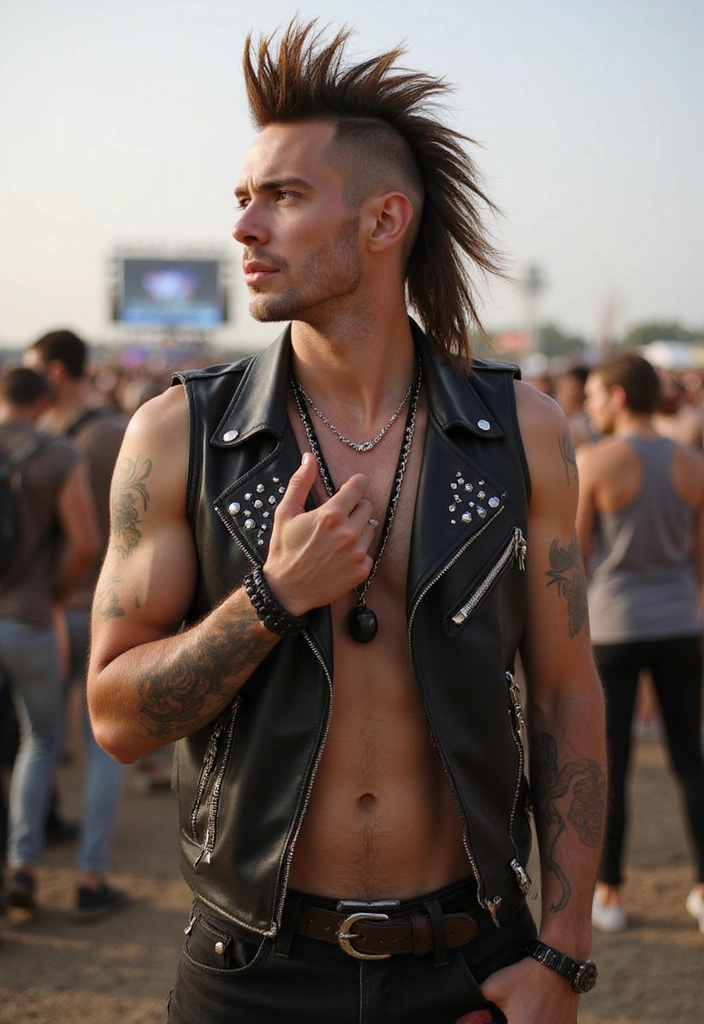 21 Mullet Hairstyles for Men That Prove Retro is the New Cool (You Won't Believe #12!) - 8. The Mohawk Mullet: A Fusion of Styles