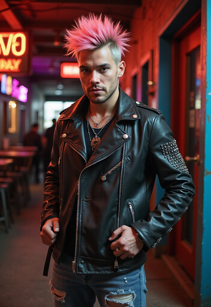 21 Mullet Hairstyles for Men That Prove Retro is the New Cool (You Won't Believe #12!) - 13. The Punk Mullet: Edgy and Rebellious