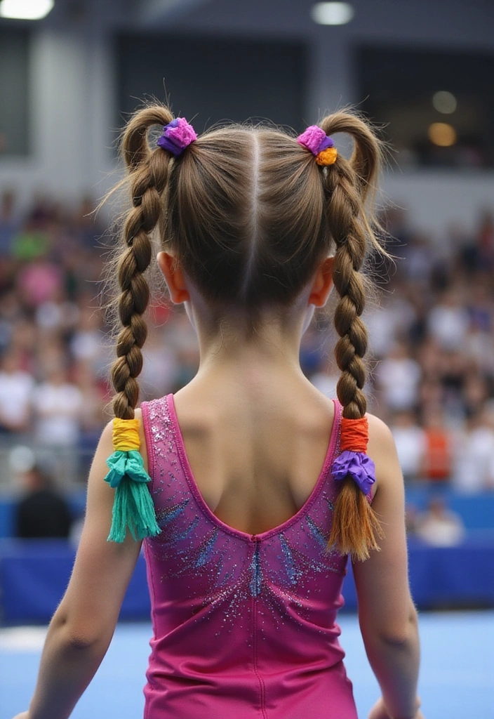 21 Stunning Gymnastics Hairstyles That Will Steal the Show (You Won't Believe #12!) - 4. Double Dutch Braids