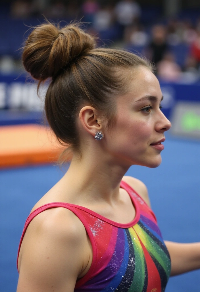 21 Stunning Gymnastics Hairstyles That Will Steal the Show (You Won't Believe #12!) - 1. The Classic High Bun