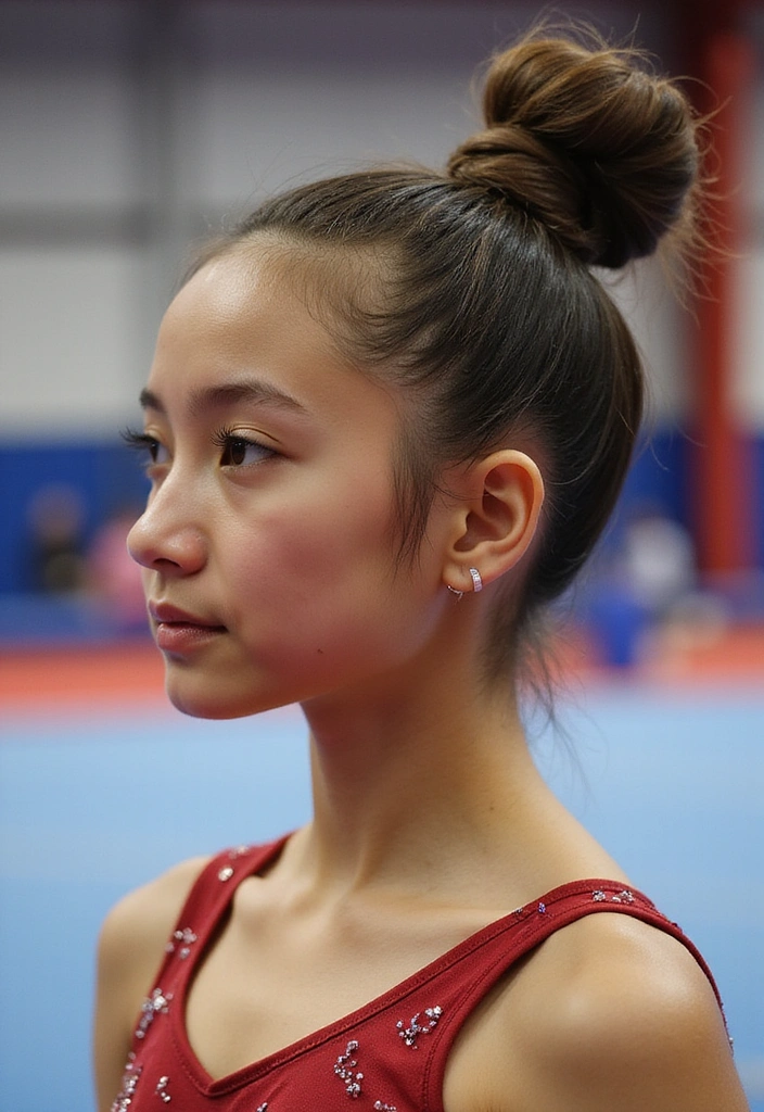 21 Stunning Gymnastics Hairstyles That Will Steal the Show (You Won't Believe #12!) - 9. Twisted Low Bun