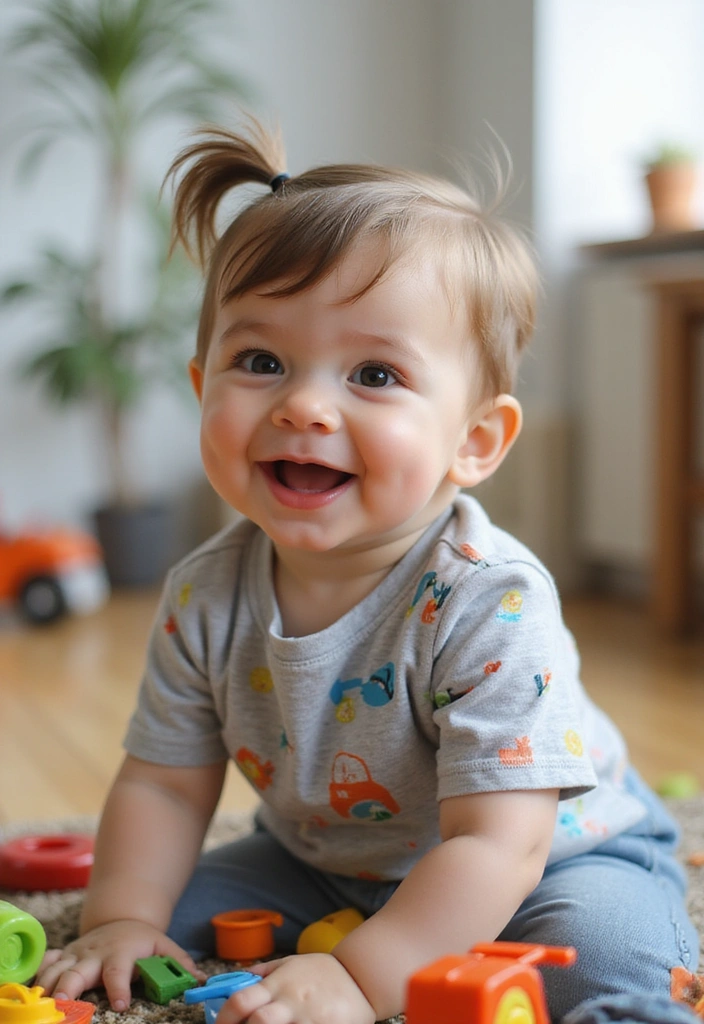 21 Stylish Baby Boy Hairstyles That Are Super Quick to Do! - 17. The Side Ponytail