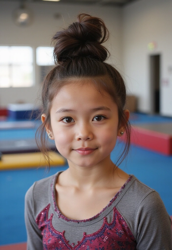 21 Stunning Gymnastics Hairstyles That Will Steal the Show (You Won't Believe #12!) - 16. Modern Top Knot