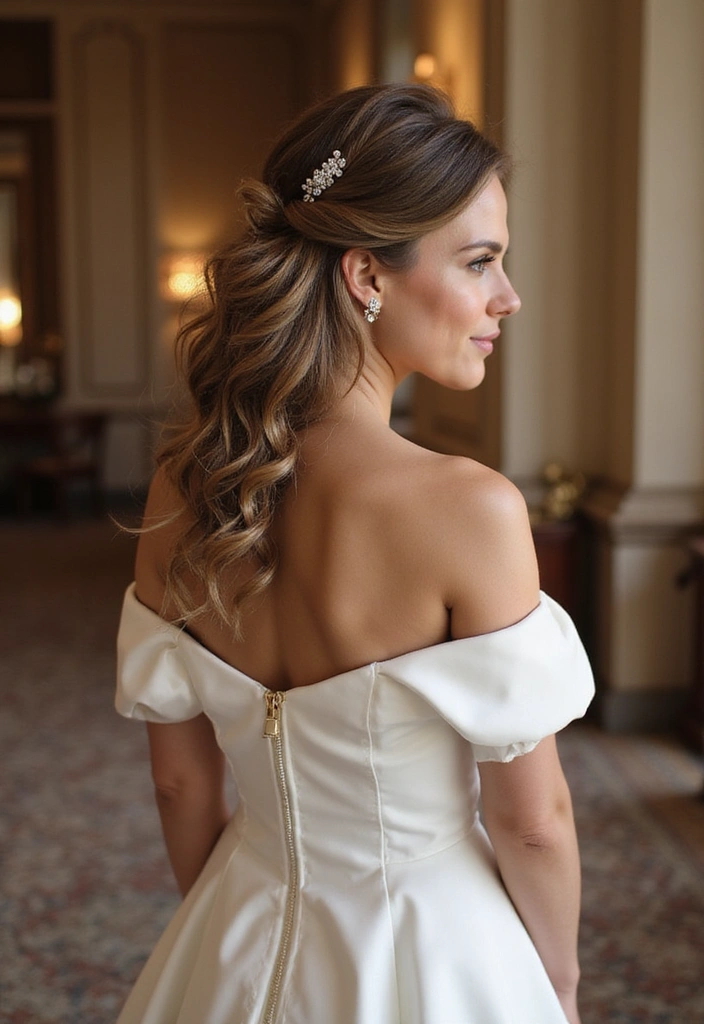 21 Wedding Hairstyles for Long Hair That Will Leave You Breathless! - 10. Side-Swept Waves