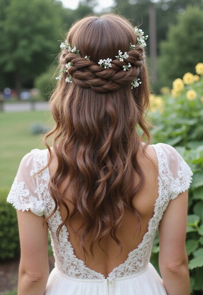 21 Wedding Hairstyles for Long Hair That Will Leave You Breathless! - 4. Half-Up, Half-Down Style