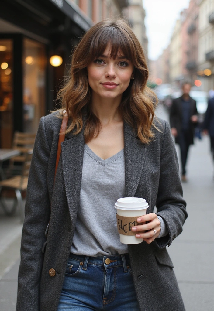 21 Casual Hairstyles for Medium Hair That Will Transform Your Look in Minutes! - 20. Wavy Shag with Bangs
