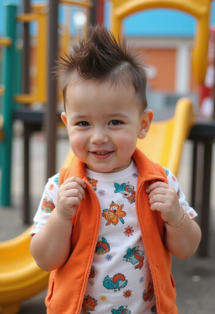 21 Stylish Baby Boy Hairstyles That Are Super Quick to Do! - 5. Faux Hawk