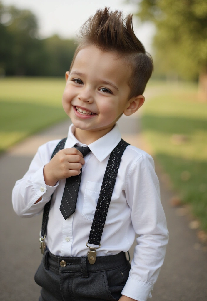 21 Stylish Baby Boy Hairstyles That Are Super Quick to Do! - 6. Classic Pompadour