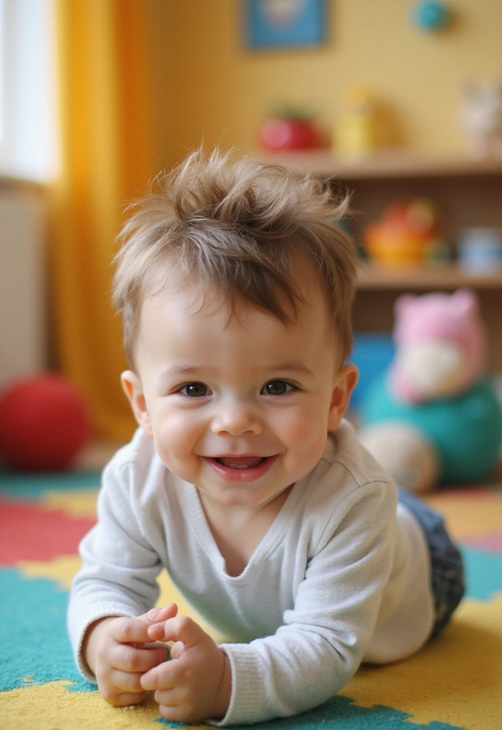 21 Stylish Baby Boy Hairstyles That Are Super Quick to Do! - 21. The Fun Half-Up Style