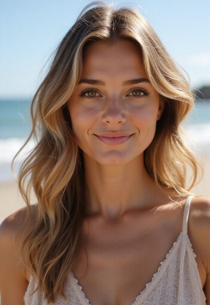 22 Elegant Oval Face Hairstyles That'll Make You Feel Like Royalty! - 1. Soft Beachy Waves
