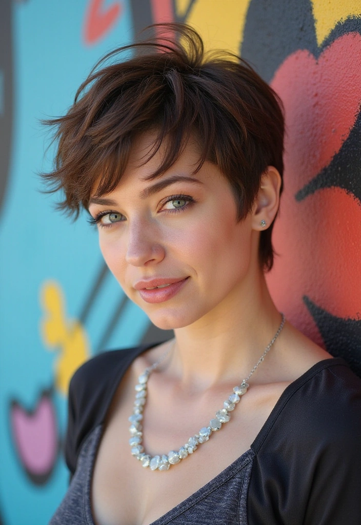 22 Elegant Oval Face Hairstyles That'll Make You Feel Like Royalty! - 8. Flirty Pixie Cut