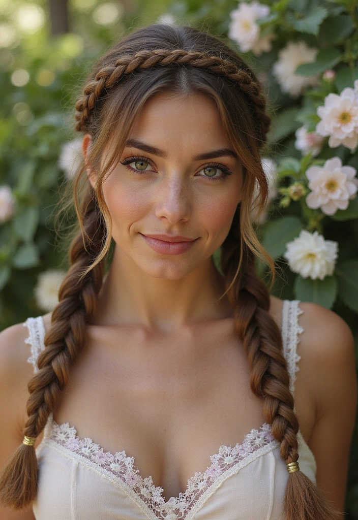 21 Volume-Boosting Round Face Hairstyles That Will Change Your Look Forever (Don’t Skip #11!) - 10. Braided Crown