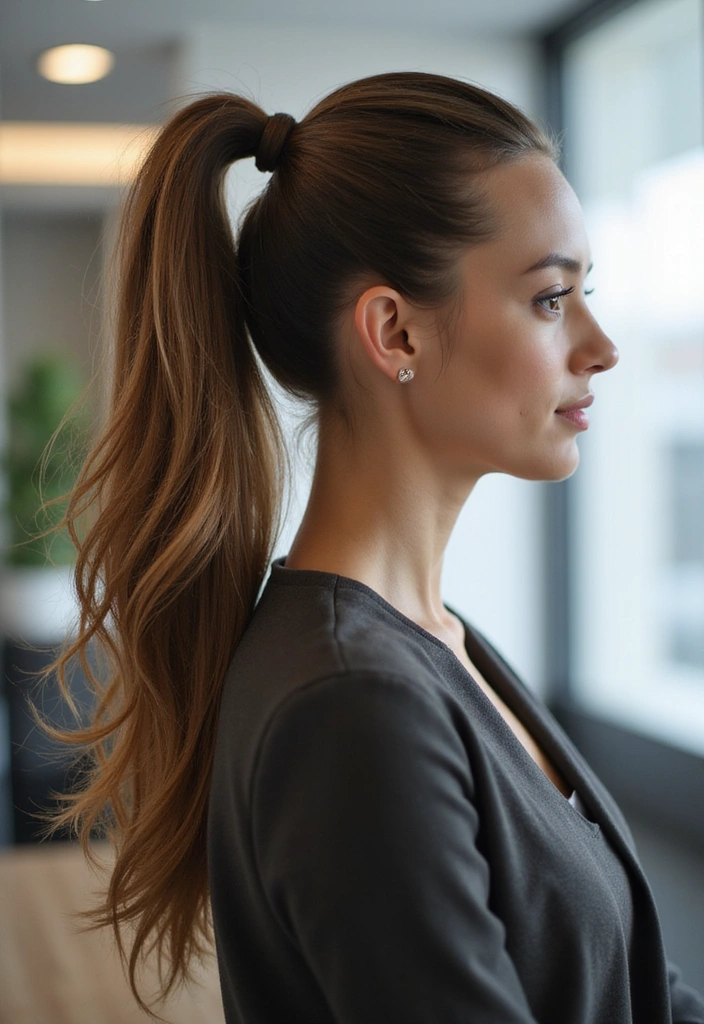 21 Volume-Boosting Round Face Hairstyles That Will Change Your Look Forever (Don’t Skip #11!) - 16. High Ponytail with Volume